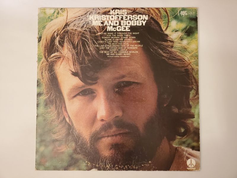 Kris Kristofferson Me and Bobby McGee vinyl record